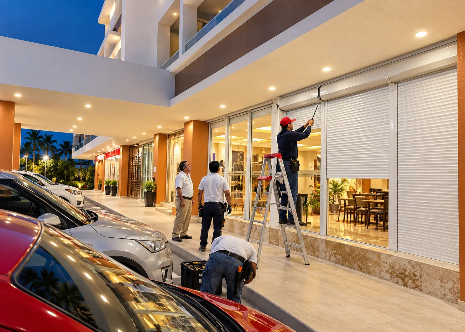 Servicio de mantenimiento de cortinas antihuracanes en Cancún